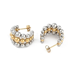 Серьги-гвоздики из нержавеющей стали 304 с ионным покрытием (IP)&nbsp;EJEW-Z068-27G