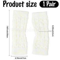 1 пара нейлоновых теплых перчаток без пальцев&nbsp;AJEW-CY0002-22B