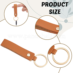 10шт 5-х цветный брелок из искусственной кожи с железной петлей для ремня для ключей KEYC-CL0001-07B