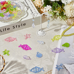 120шт 4 стиля прозрачные акриловые подвески&nbsp;TACR-SP0001-30