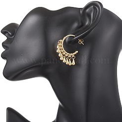 Латунные серьги-люстры в форме капли&nbsp;EJEW-TA00784