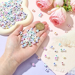 800шт 2 стиля непрозрачные белые акриловые бусины&nbsp;MACR-YW0003-31