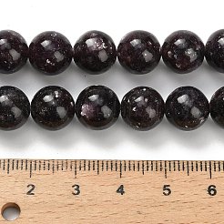 Натуральный лепидолит / пурпурный слюдяный камень бисер пряди&nbsp;G-H335-B03-10mm-A