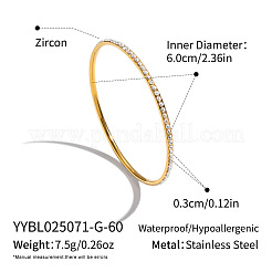 Простые браслеты из нержавеющей стали 304 со стразами для женщин&nbsp;AF6999-1