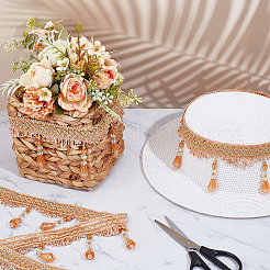 Бахрома из пластика для штор из бисера&nbsp;OCOR-ME0001-23B