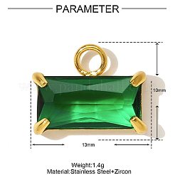 Нержавеющая сталь 304 с подвесками из кубического циркония&nbsp;STAS-OY001-62G-01