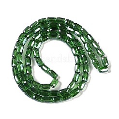 Стеклянные бусины с гальваническим покрытием &nbsp;GLAA-Q101-02A-PL04