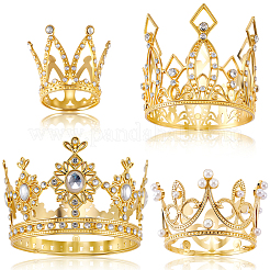 4 шт. 4 стиля корона из цинкового сплава украшение для торта&nbsp;AJEW-CP0008-84G