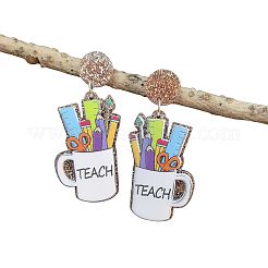 Серьги-гвоздики с акриловыми блестками и пудрой&nbsp;FS-WG4BE63-06