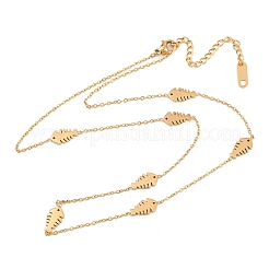 Женские цепочки-цепочки из нержавеющей стали 304 в форме рыбьей кости&nbsp;NJEW-A064-04G