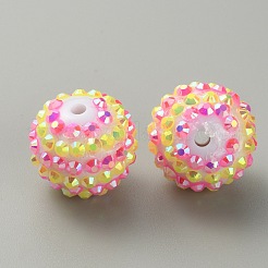 Полосатый узор из смоляных стразов&nbsp;RESI-WH0034-20C