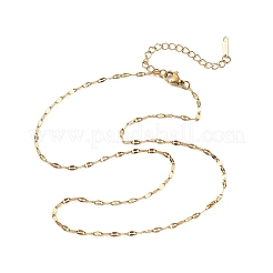 Женские ожерелья из нержавеющей стали 304 толщиной 2 мм с цепочкой&nbsp;NJEW-B131-05G