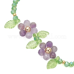 Браслеты из натуральных драгоценных камней и стеклянных бусин для женщин&nbsp;BJEW-JB13426