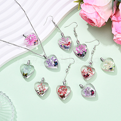 10шт прозрачные стеклянные подвески&nbsp;GLAA-YW0004-67