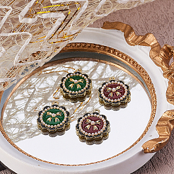 20шт 2 цвета легкие золотые подвески с эмалью&nbsp;ENAM-CJ0002-11