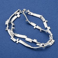 Гальванические нити из синтетических немагнитных гематитовых бусин&nbsp;G-I360-B02-04