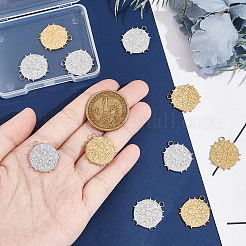 12 шт. 2-цветный ионно-покрытый (IP) кулон из нержавеющей стали 304&nbsp;STAS-UN0049-75