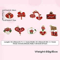 45 шт. 9 стиля подвески из сплава и эмали на тему Дня святого Валентина&nbsp;FIND-CJ0003-80