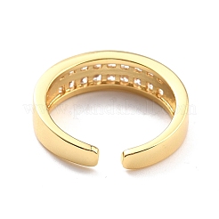 Открытое кольцо-манжета из прозрачного кубического циркония для женщин&nbsp;RJEW-C018-08G