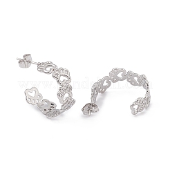 Не тускнеющие серьги-гвоздики из нержавеющей стали 304 с принтом медвежьей лапы для женщин&nbsp;LS-EJEW-B018-12P