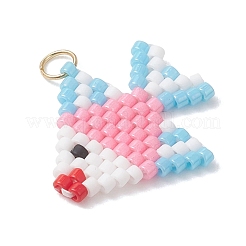 Подвески в виде рыбок из стеклянных бусин&nbsp;PALLOY-MZ01219