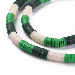 Фиксированные 3 цветные бусины ручной работы из полимерной глины CLAY-S096-029E