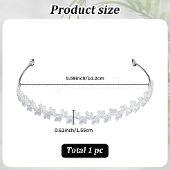 Латунные микро-паве кубические цирконии корона обручи для волос для девочек женщин украшение для вечеринки&nbsp;OHAR-WH20003-05