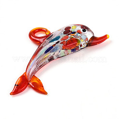 Ручной серебряная фольга Lampwork большие кулоны&nbsp;LS-LAMP-T023-13E