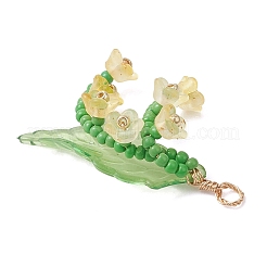 Стеклянные подвески с медной проволокой&nbsp;PALLOY-MZ01200-01