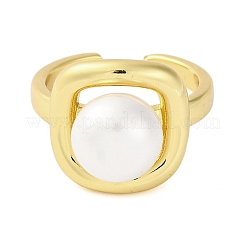 Латунные квадратные открытые манжетные кольца&nbsp;LS-RJEW-R100-01G