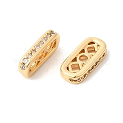 Латунные микропаве прозрачные кубические циркониевые распорки&nbsp;KK-Z149-02G