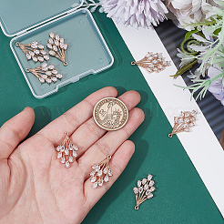 8шт латунные подвески с микропаве и кубическим цирконием&nbsp;KK-BC0014-68