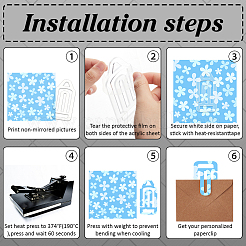 18 шт. 9 вида прозрачных акриловых скрепок&nbsp;AJEW-PH0004-89