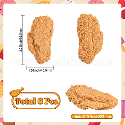 6 шт. искусственная пластиковая модель жареного куриного крылышка&nbsp;DJEW-SC0001-17B