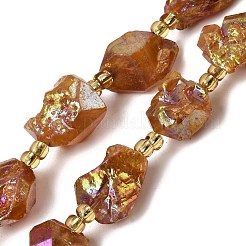 Гальванизированные нити из необработанных натуральных аметистов&nbsp;G-Z131-J02-05