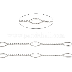 Устойчивые к потускнению цепочки ручной работы из нержавеющей стали 304 с конским глазом&nbsp;CHS-G025-04P