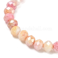 Женские эластичные браслеты из граненого стекла rondelle цвета ab&nbsp;BJEW-PH01820-04