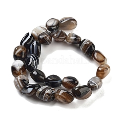 Натуральные полосатые агатовые / полосатые агатовые бусинки&nbsp;G-Z061-A03-01