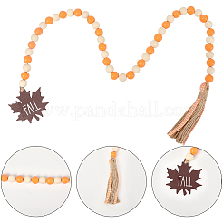 Круглые деревянные бусины осеннее украшение&nbsp;AJEW-WH20019-60