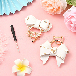 2 шт. 2 стиля подвеска-бантик из искусственной кожи&nbsp;HJEW-SP0001-23B