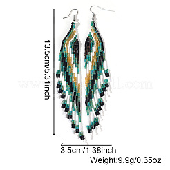 Серьги-кисточки из стеклянного бисера ручной работы&nbsp;KW9010-2