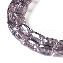 Стеклянные бусины с гальваническим покрытием &nbsp;GLAA-Q101-02A-PL01