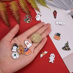 28шт 14 стиля хэллоуин тема сплава эмаль подвески&nbsp;ENAM-SZ0001-63P