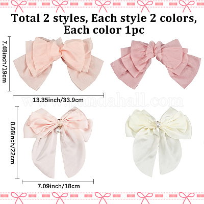 4 шт. 4 стиля тканевые заколки-банты из кожи аллигатора&nbsp;PHAR-SP0001-17B-1