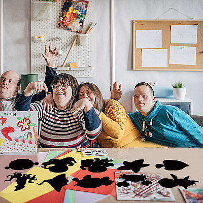 Наборы для украшения подвесок из радужной бумаги с царапинами&nbsp;DIY-WH20013-21B-1