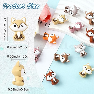 6 шт. Силиконовые бусины&nbsp;SIL-YW0002-15A-1