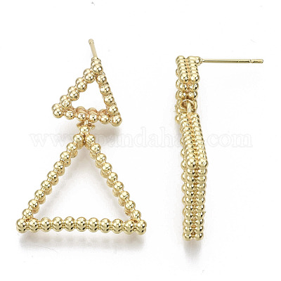 Серьги-гвоздики из латуни KK-N232-106G-NF-1