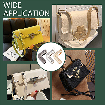 18 комплект 3-х цветной цинковой сплавной декоративной фурнитуры для сумочек&nbsp;FIND-WR0008-42-1