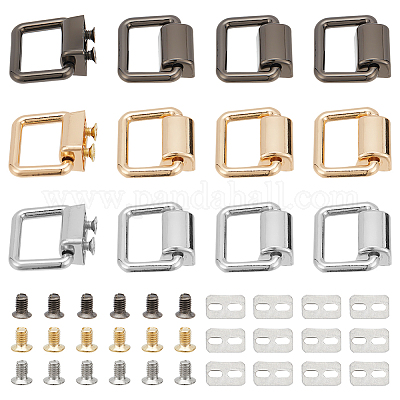 12 комплект двухцветных застежек для подвески сумок из цинкового сплава&nbsp;FIND-WR0008-45-1
