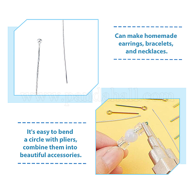 200 шт. Латунные булавки с шаровой головкой&nbsp;FIND-DC0004-75-1